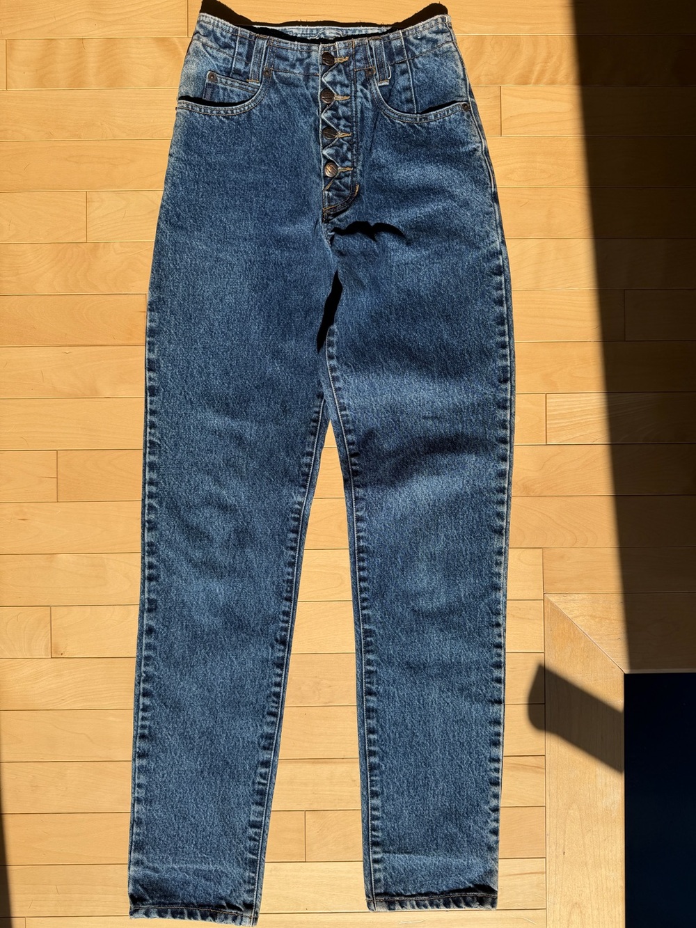 Vintage New Direction Legend High Rise Tall Jeans size 26 button fly dark wash